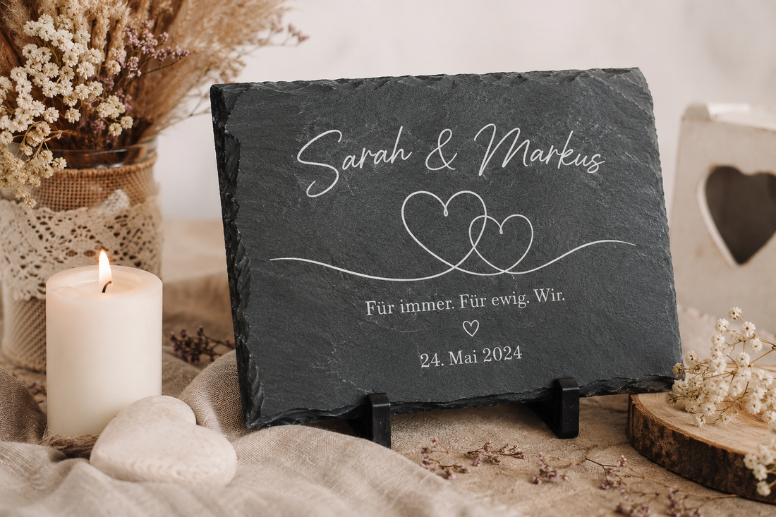 Personalisierte Hochzeitsgeschenke: Liebe in Stein gemeißelt