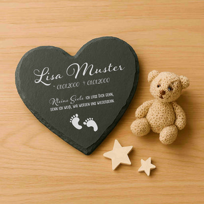 Motiv „Babyfüße“ - Schiefertafel für Sternenkinder