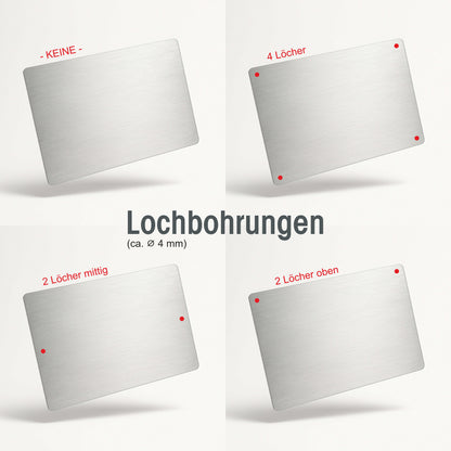 Personalisiertes Türschild „modern und ausdrucksstark“ aus gebürstetem Acryl