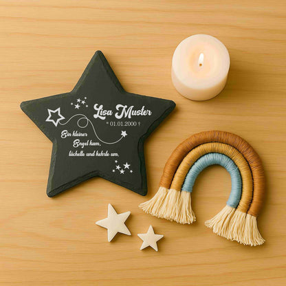 Motiv „Sternschnuppe“ - Schiefertafel für Sternenkinder