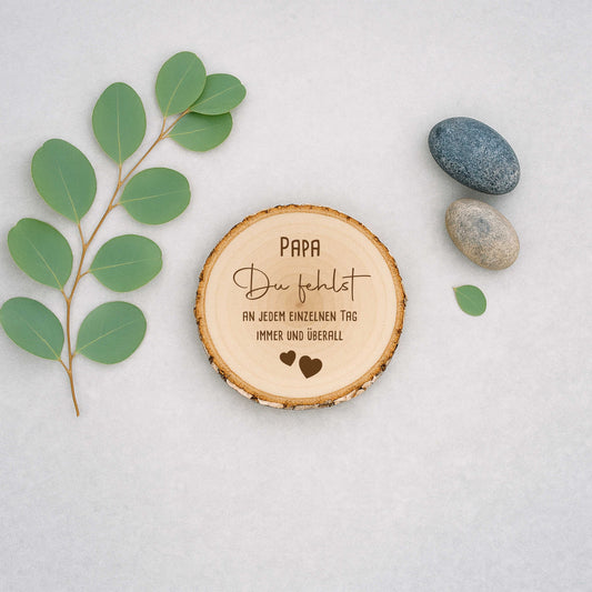 Personalisierte Birkenscheibe mit Gravur – ein natürliches Andenken für Mensch und Tier