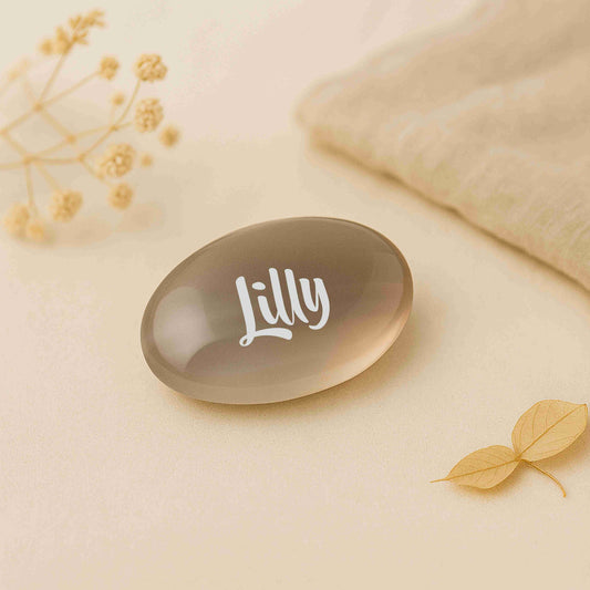 Personalisierter Troststein mit Namen - Achat Edelstein