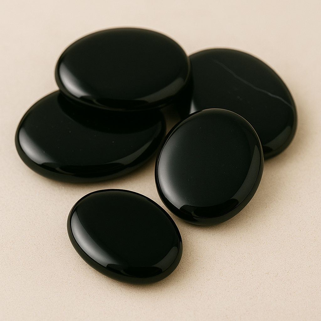 Personalisiertes Andenken mit Namen - schwarzer Onyx Edelstein
