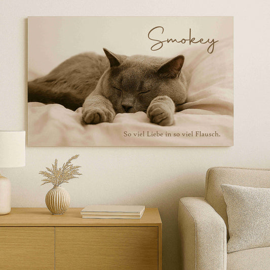 Individuelles Gedenkbild mit Foto für Tiere – Acrylplatte 5 mm transparent