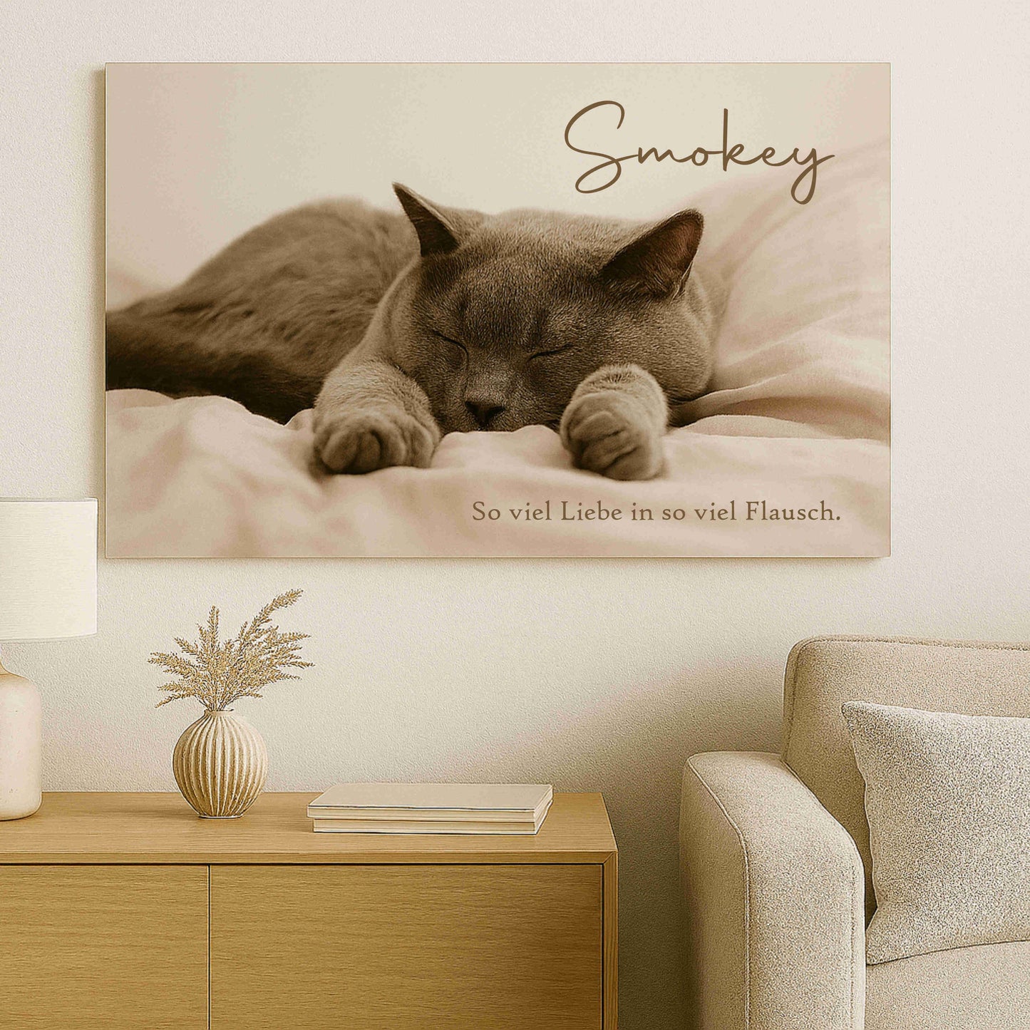 Individuelles Gedenkbild mit Foto für Tiere – Acrylplatte 5 mm transparent