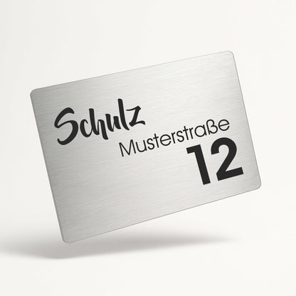 Personalisiertes Türschild aus gebürstetem Acryl – stilvoll & individuell