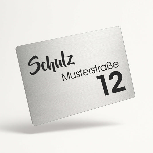 Personalisiertes Türschild aus gebürstetem Acryl – stilvoll & individuell