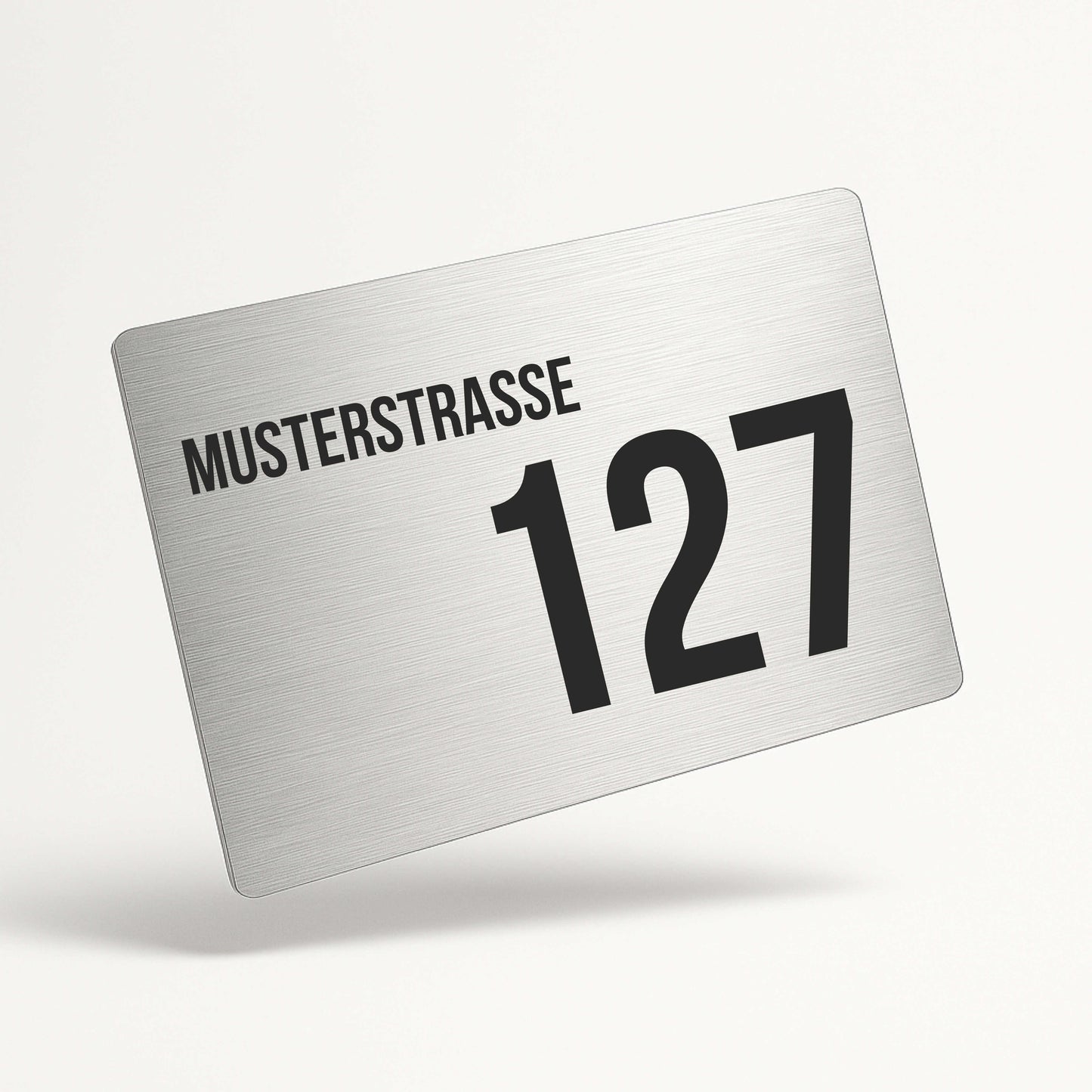 Personalisiertes Türschild „modern minimalistisch“ aus gebürstetem Acryl