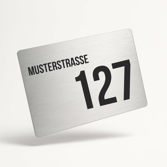 Personalisiertes Türschild „modern minimalistisch“ aus gebürstetem Acryl