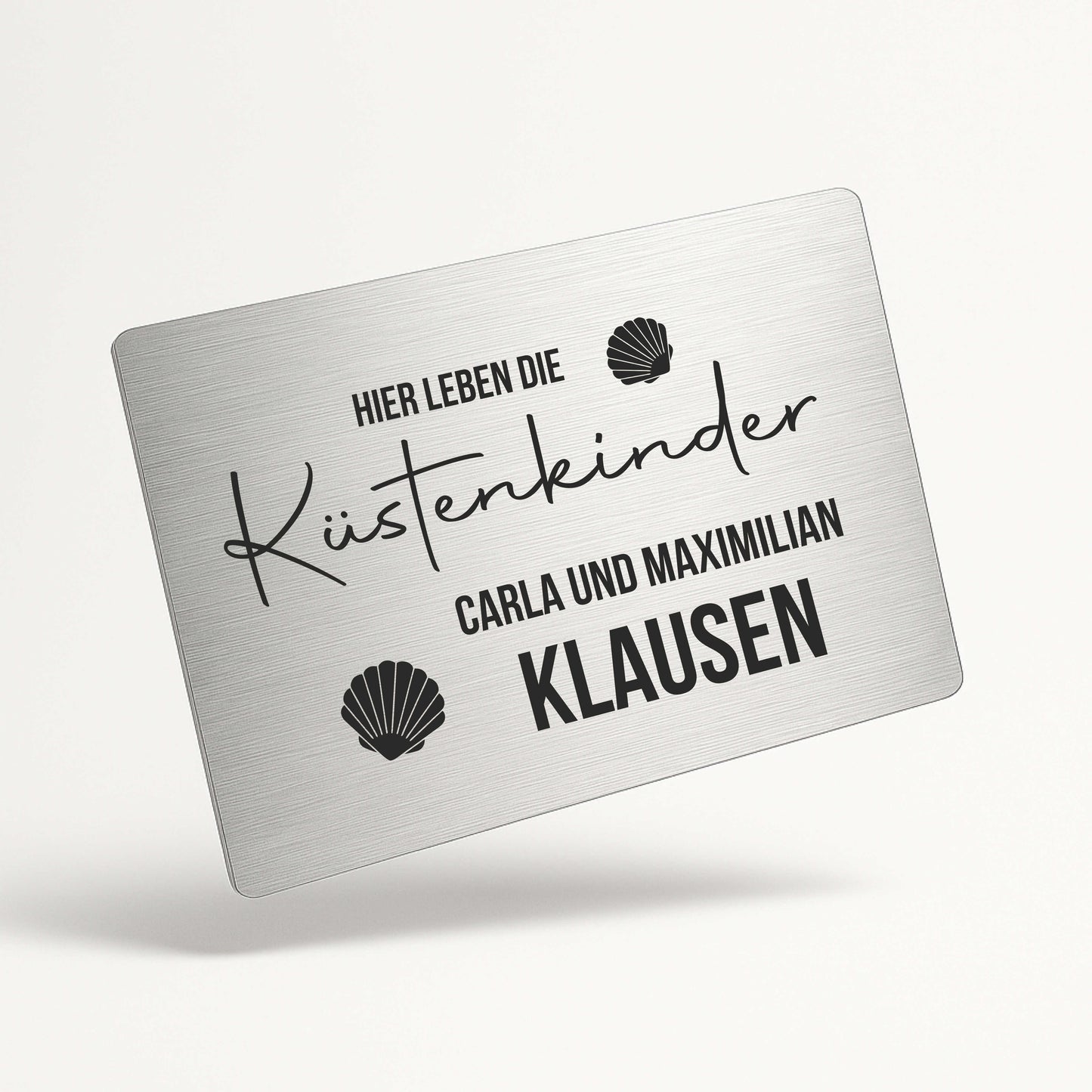 Maritimes Türschild personalisiert mit Namen aus Acryl - Küstenkinder