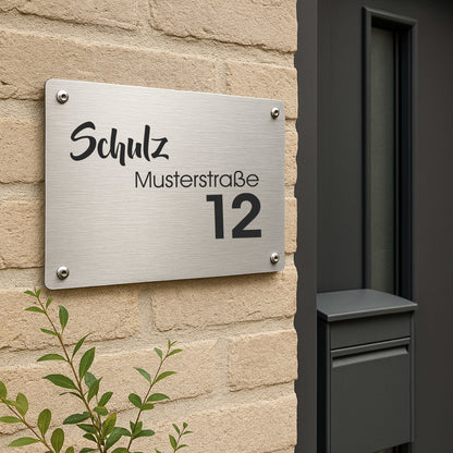 Personalisiertes Türschild aus gebürstetem Acryl – stilvoll & individuell