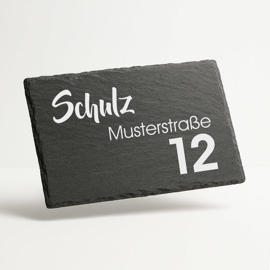 Personalisiertes Türschild aus Schiefer – stilvoll & individuell