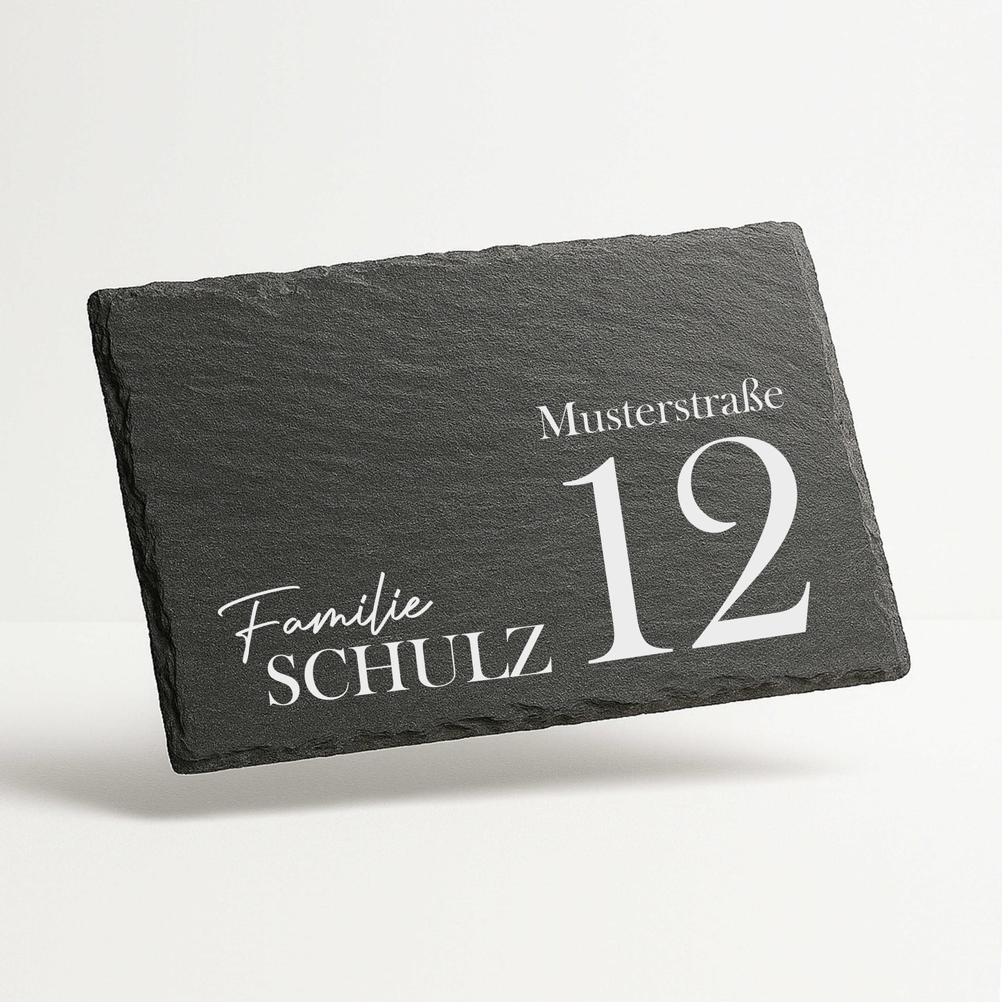 Personalisiertes Türschild aus Schiefer – elegant & ausdrucksstark