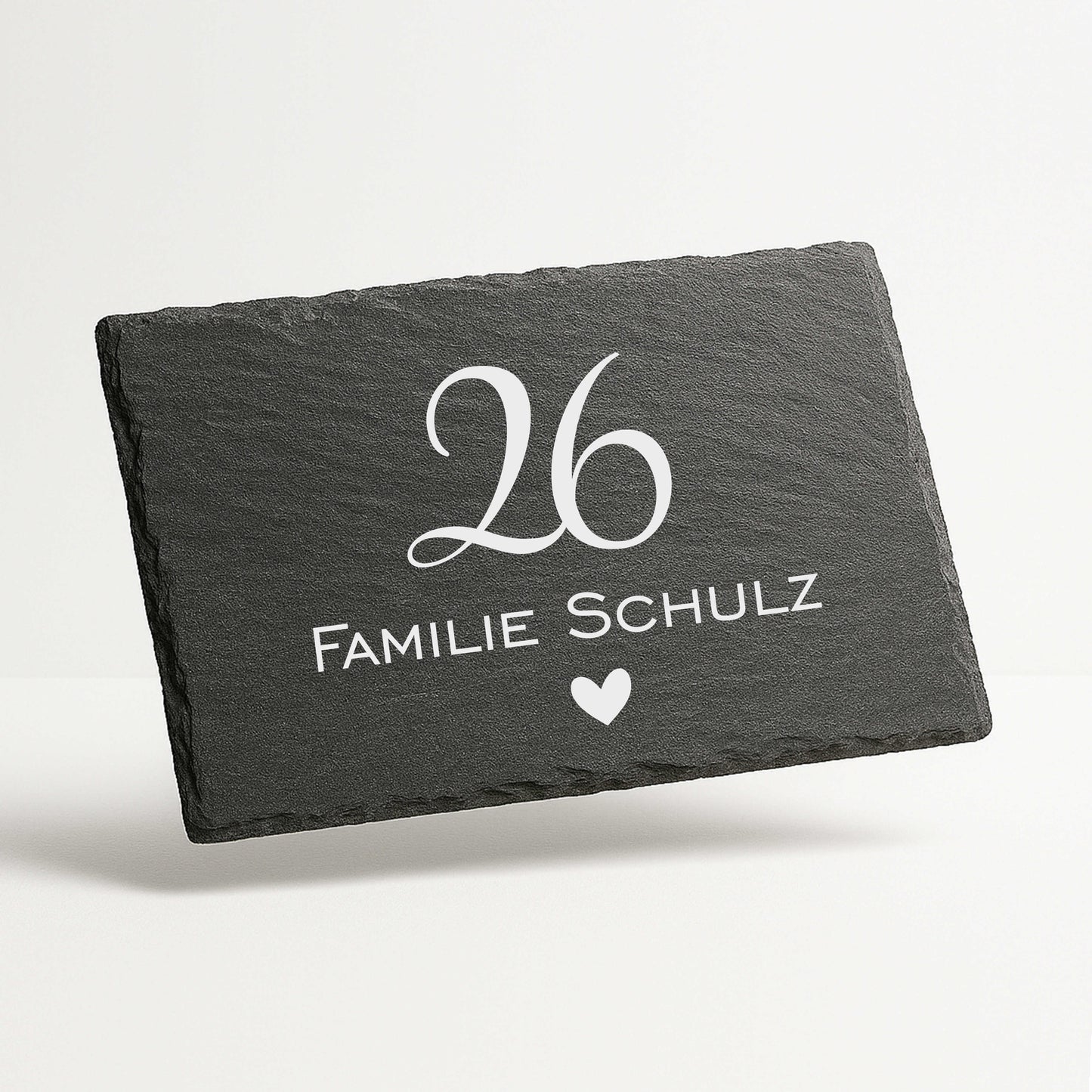 Personalisiertes Türschild aus Schiefer – liebevoll & modern