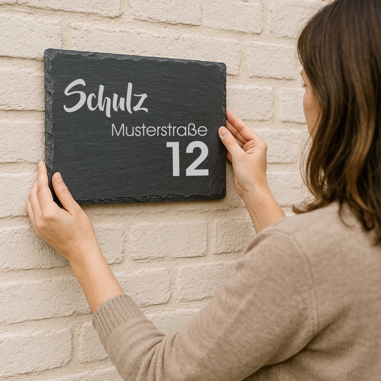 Personalisiertes Türschild aus Schiefer – stilvoll & individuell