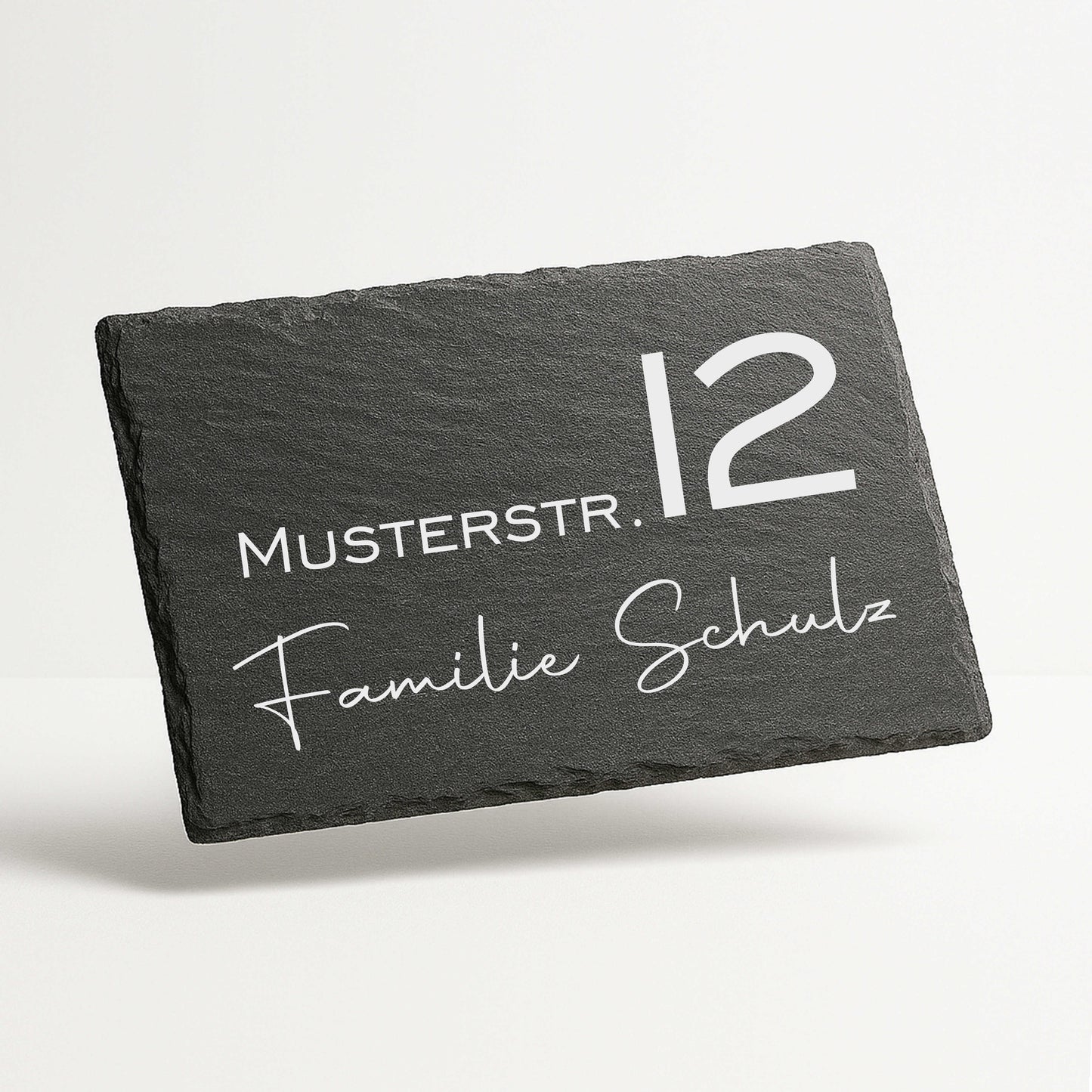 Personalisiertes Türschild aus Schiefer – modern & zeitlos